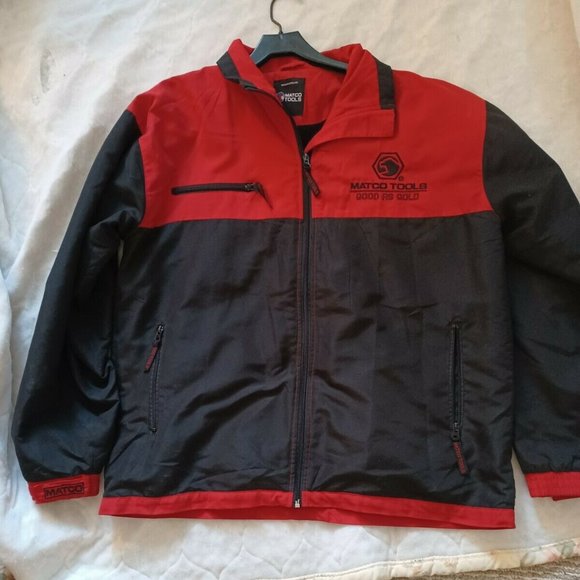 MATCO Tools Other - Matco Tools mens fleece lined nylon zip up jacket Red and Navy sz L